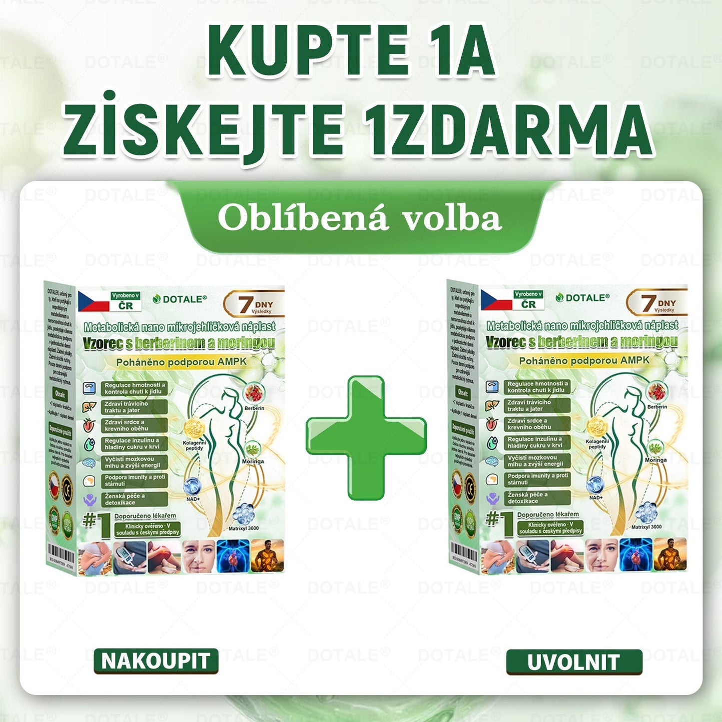 💥𝑫𝑶𝖳𝖠𝐋𝐄® metabolická nano mikrojehličková náplast 🎁 (Pouze jednou denně, viditelné výsledky již do 7 dnů!) ✅ Formule Berberin + Moringa, ideální při nadváze, nedokonalostech pokožky, diabetu, spánkové apnoe a kloubních potížích 💥💥