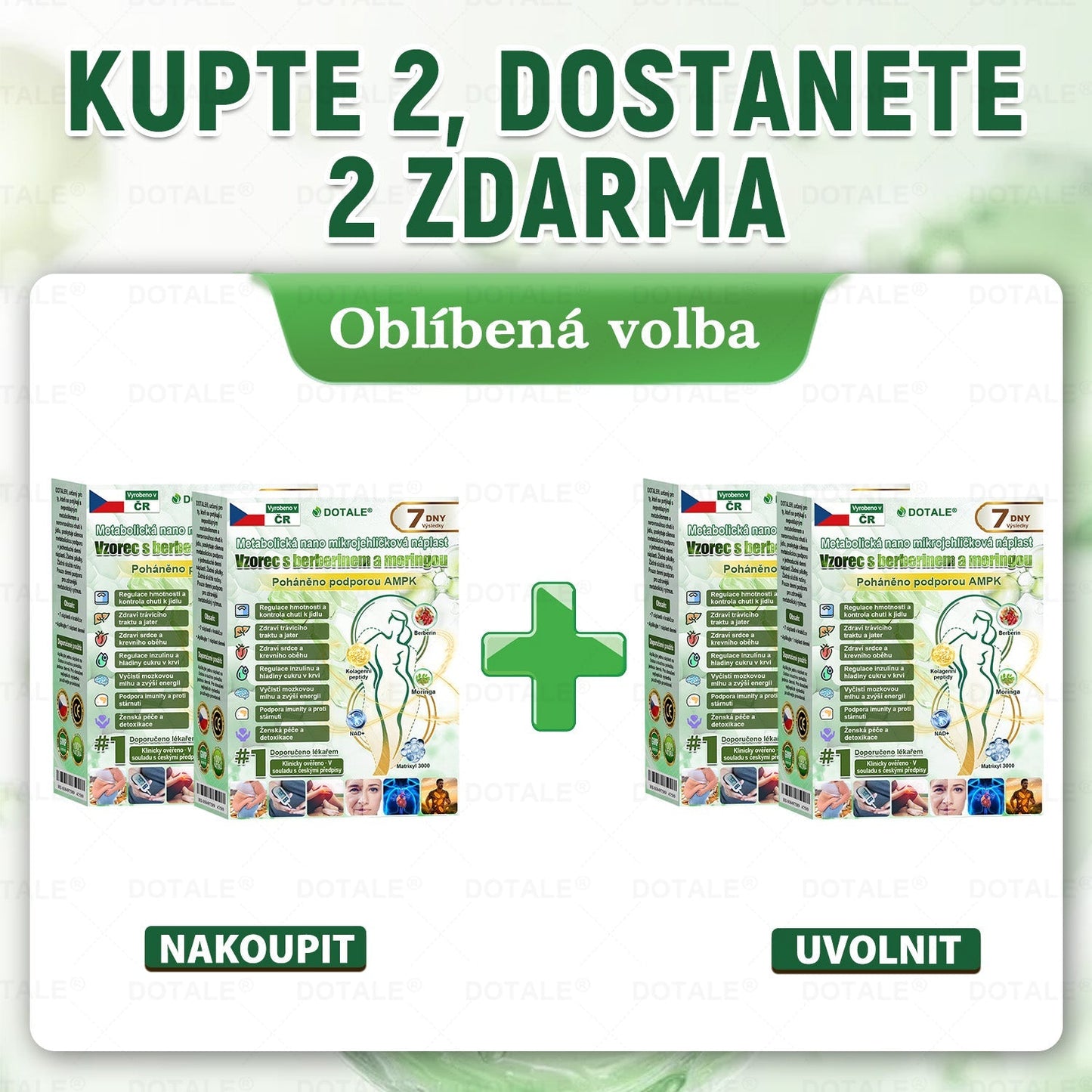 💥𝑫𝑶𝖳𝖠𝐋𝐄® metabolická nano mikrojehličková náplast 🎁 (Pouze jednou denně, viditelné výsledky již do 7 dnů!) ✅ Formule Berberin + Moringa, ideální při nadváze, nedokonalostech pokožky, diabetu, spánkové apnoe a kloubních potížích 💥💥