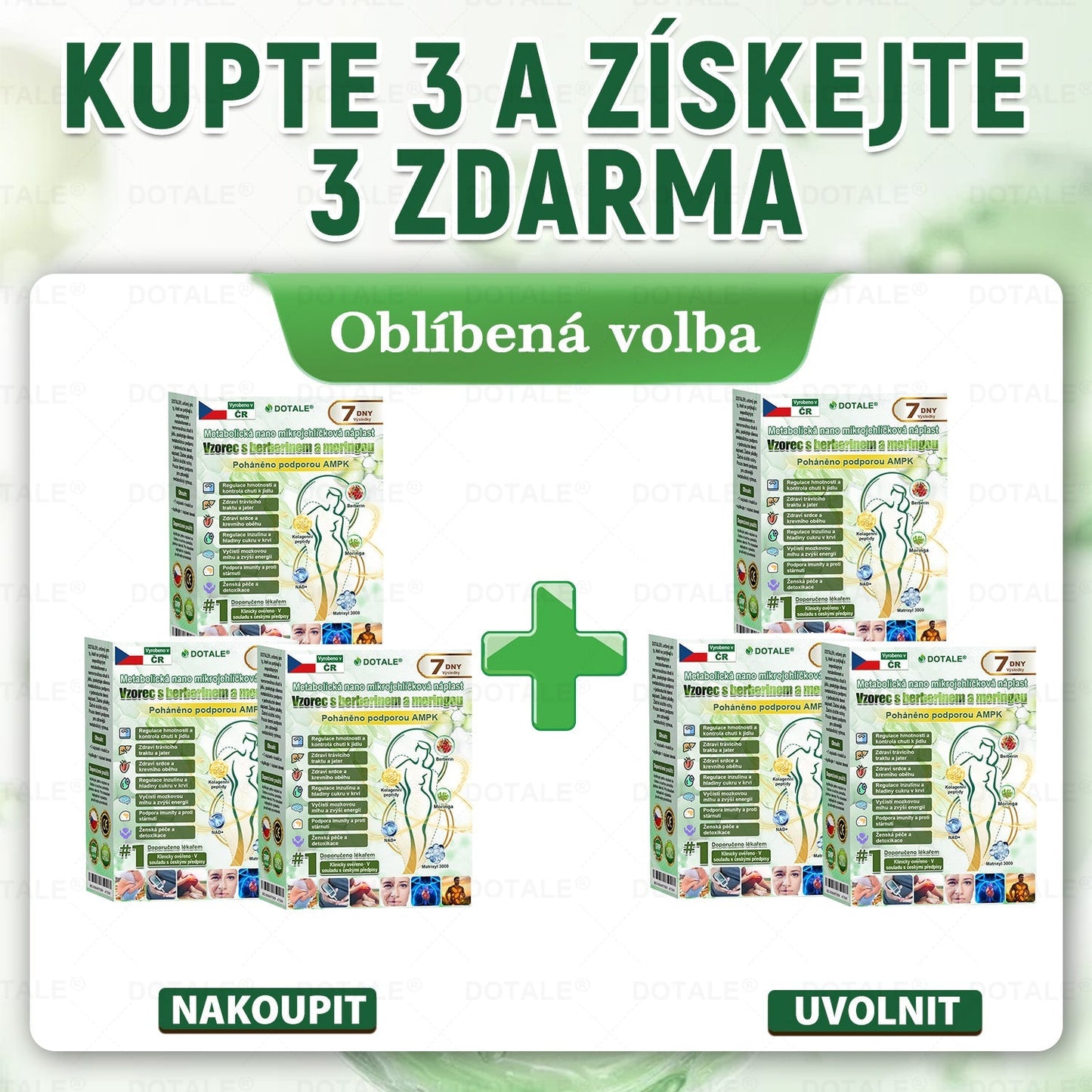💥𝑫𝑶𝖳𝖠𝐋𝐄® metabolická nano mikrojehličková náplast 🎁 (Pouze jednou denně, viditelné výsledky již do 7 dnů!) ✅ Formule Berberin + Moringa, ideální při nadváze, nedokonalostech pokožky, diabetu, spánkové apnoe a kloubních potížích 💥💥