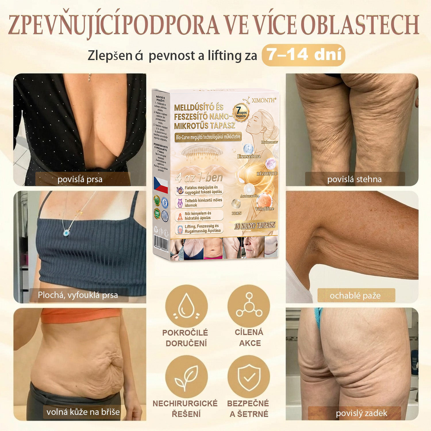 𝐗𝐈𝐌𝐎𝐍𝐓𝐇®🏆 Náplast s nano mikrojehličkami pro objem, pozvednutí a zpevnění poprsí Volufiline + Exosome + Copper Peptide formule poháněná technologií buněčné obnovy