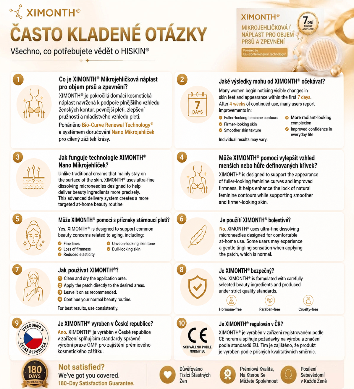 𝐗𝐈𝐌𝐎𝐍𝐓𝐇®🏆 Náplast s nano mikrojehličkami pro objem, pozvednutí a zpevnění poprsí Volufiline + Exosome + Copper Peptide formule poháněná technologií buněčné obnovy